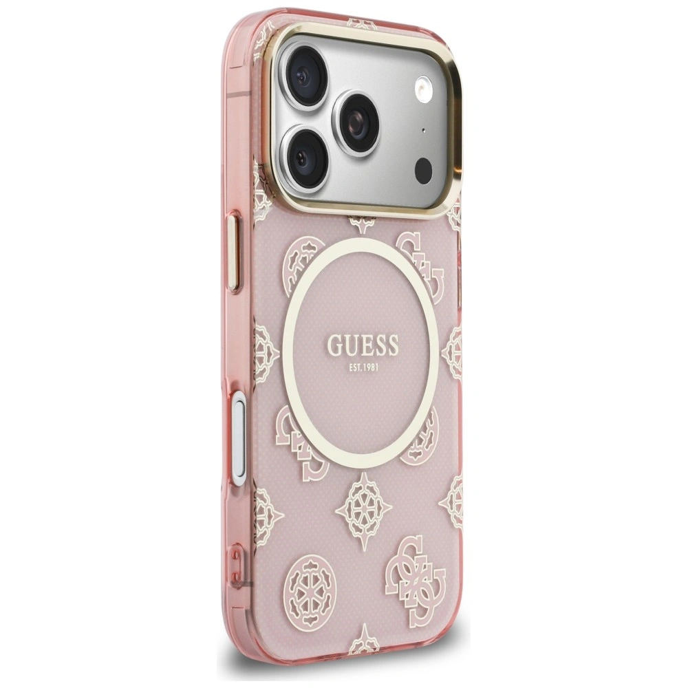 Kryt Guess IML Peony Dot MagSafe Apple iPhone 17 Pro pink