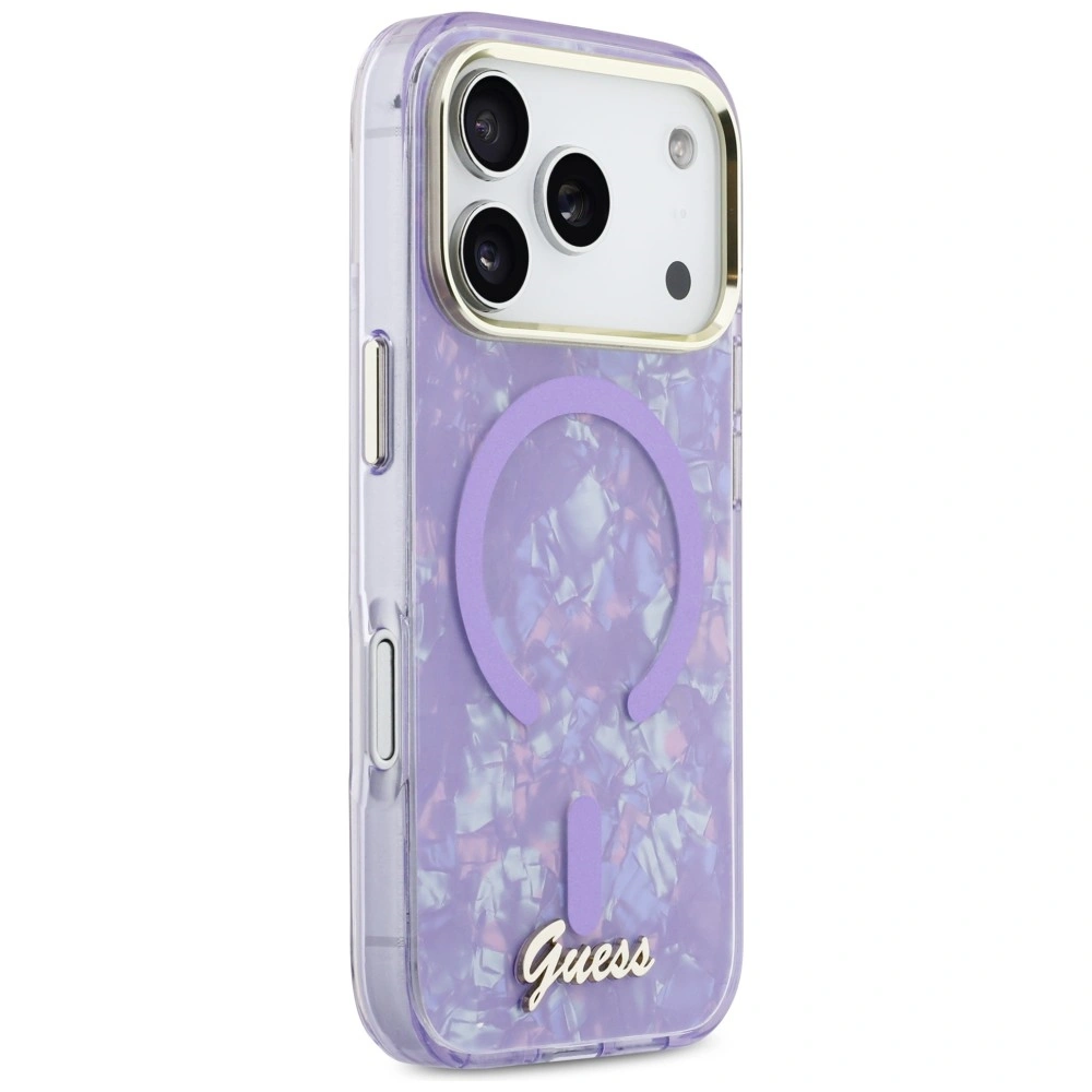 Kryt Guess IML Shell Script Metal MagSafe Apple iPhone 17 Pro Max purple