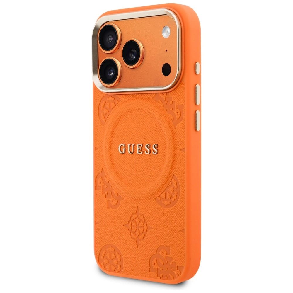 Kryt Guess Peony Hot Stamp MagSafe Apple iPhone 17 Pro Max orange