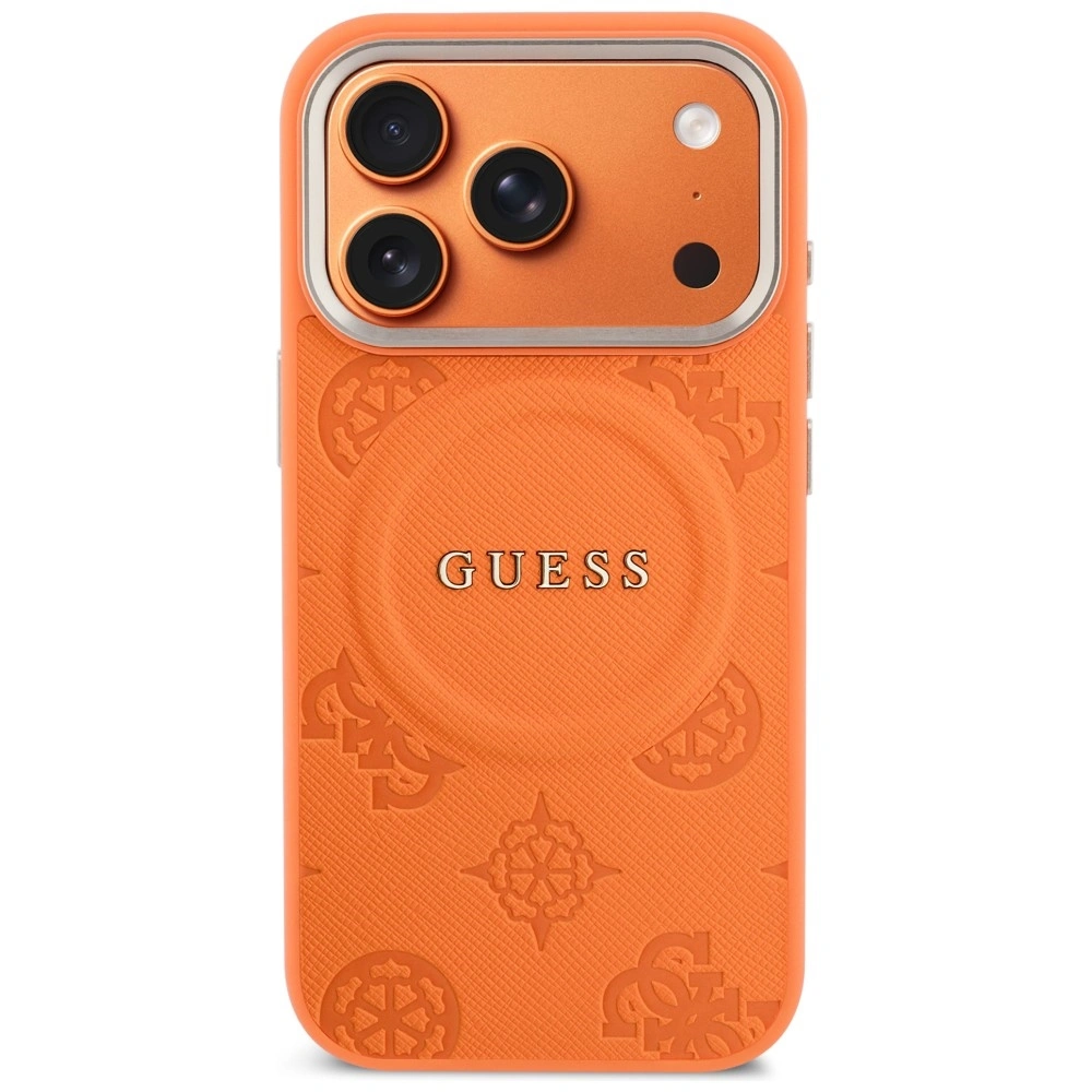 Kryt Guess Peony Hot Stamp MagSafe Apple iPhone 17 Pro Max orange