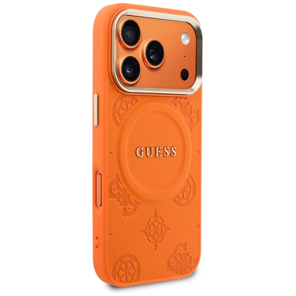 Kryt Guess Peony Hot Stamp MagSafe Apple iPhone 17 Pro Max orange