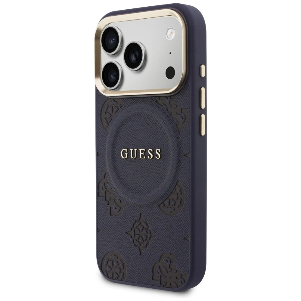 Kryt Guess Peony Hot Stamp MagSafe Apple iPhone 17 Pro blue
