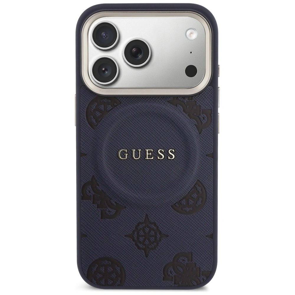 Kryt Guess Peony Hot Stamp MagSafe Apple iPhone 17 Pro blue