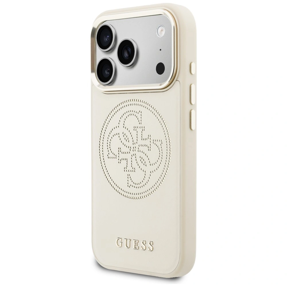 Kryt Guess Perforated 4G MagSafe Apple iPhone 17 Pro beige