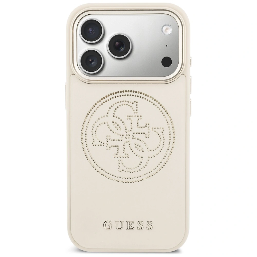 Kryt Guess Perforated 4G MagSafe Apple iPhone 17 Pro beige