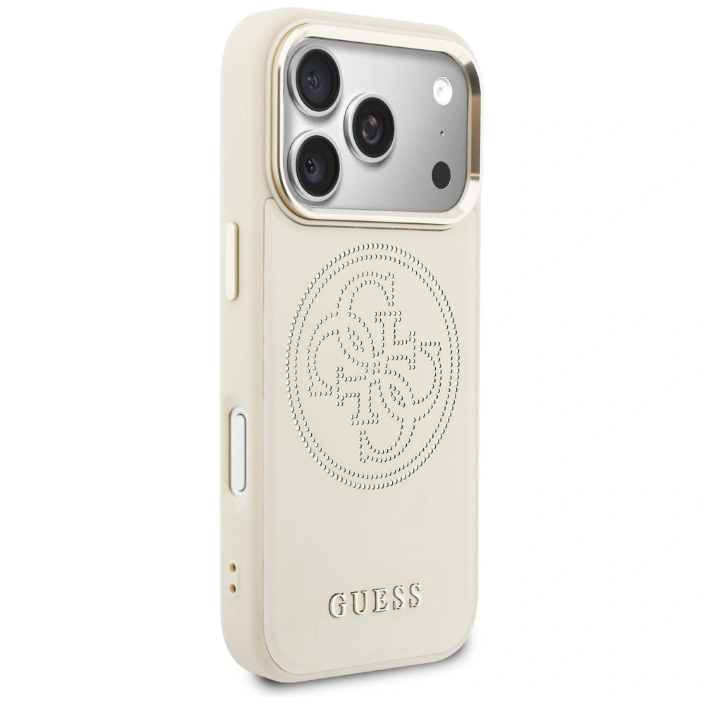 Kryt Guess Perforated 4G MagSafe Apple iPhone 17 Pro beige