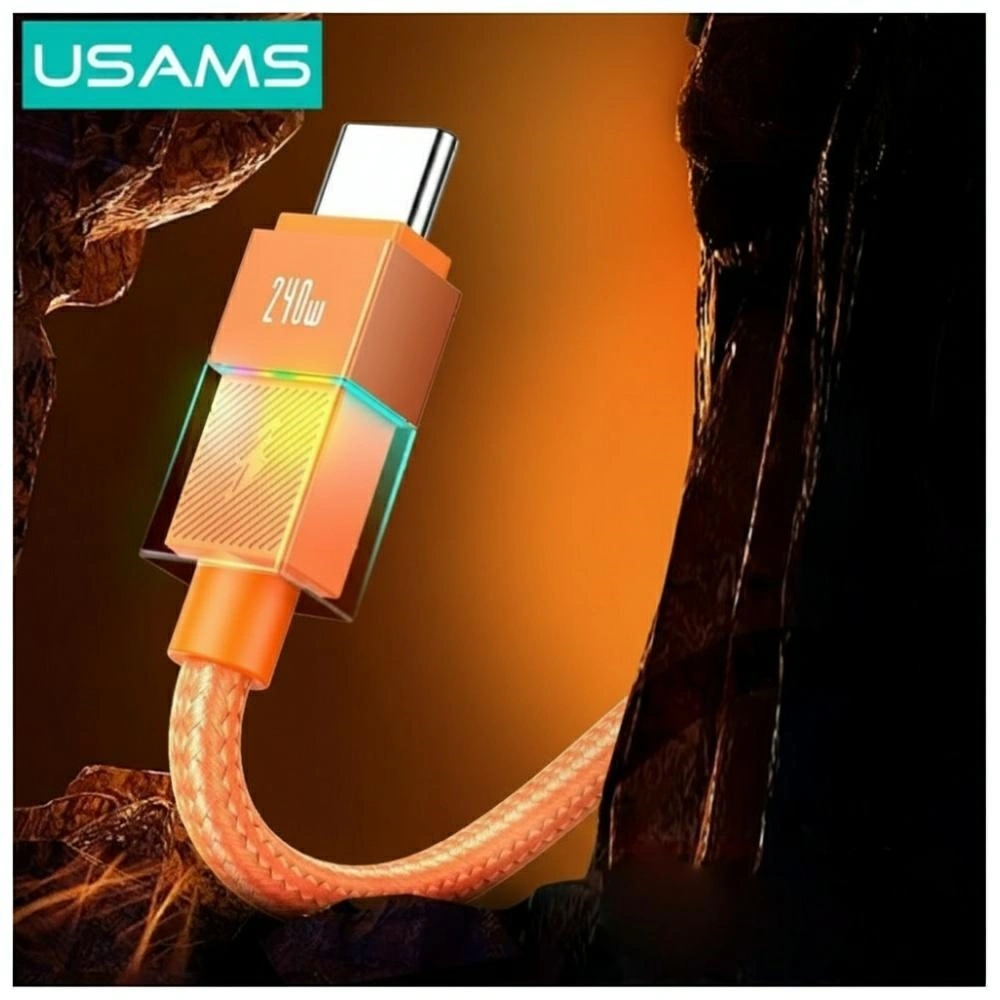USAMS U93 240W USB-C / USB-C Cable 1.2m Orange