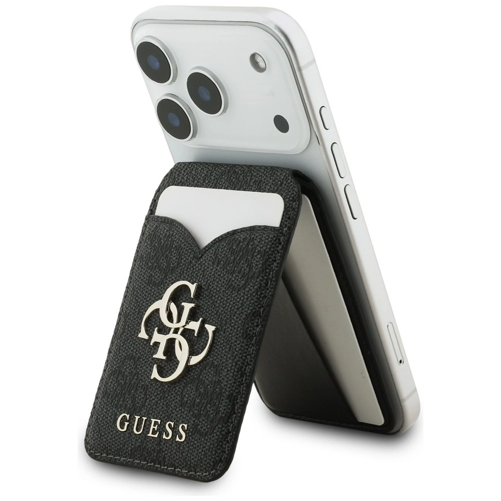 Knížkové pouzdro Guess 4G Stand & Mirror MagSafe Wallet Black