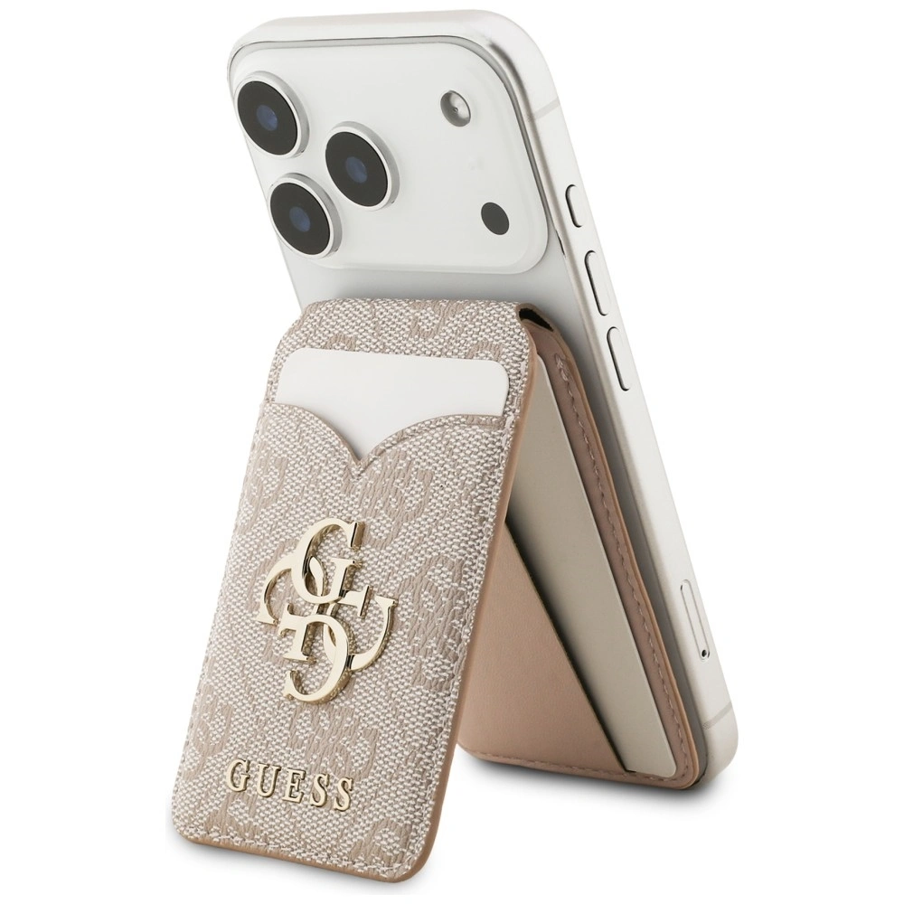 Knížkové pouzdro Guess 4G Stand & Mirror MagSafe Wallet Pink