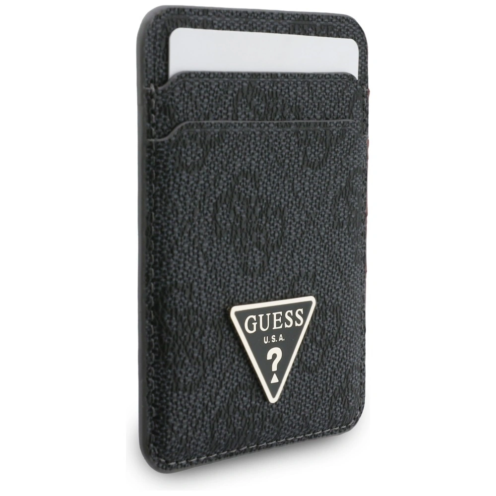 Knížkové pouzdro Guess triangle MagSafe Wallet + Hand strap set Black