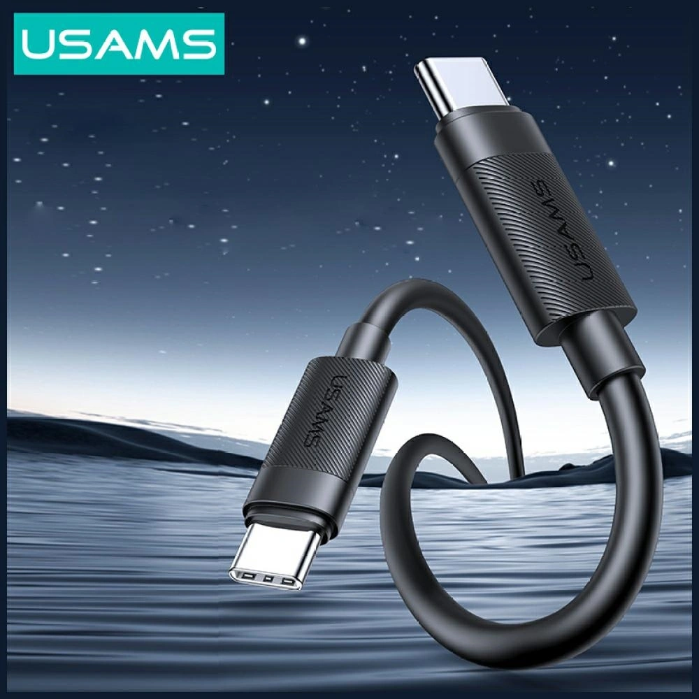 USAMS U94 60W USB-C / USB-C Cable 1m Black