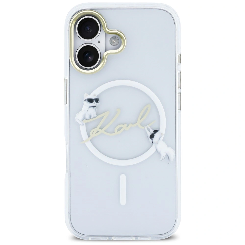 Kryt Karl Lagerfeld IML Choupettes Karl Script Logo MagSafe Apple iPhone 17 transparent
