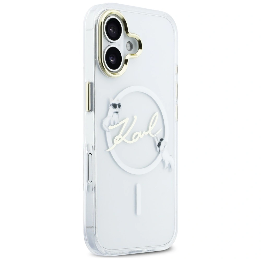 Kryt Karl Lagerfeld IML Choupettes Karl Script Logo MagSafe Apple iPhone 17 transparent