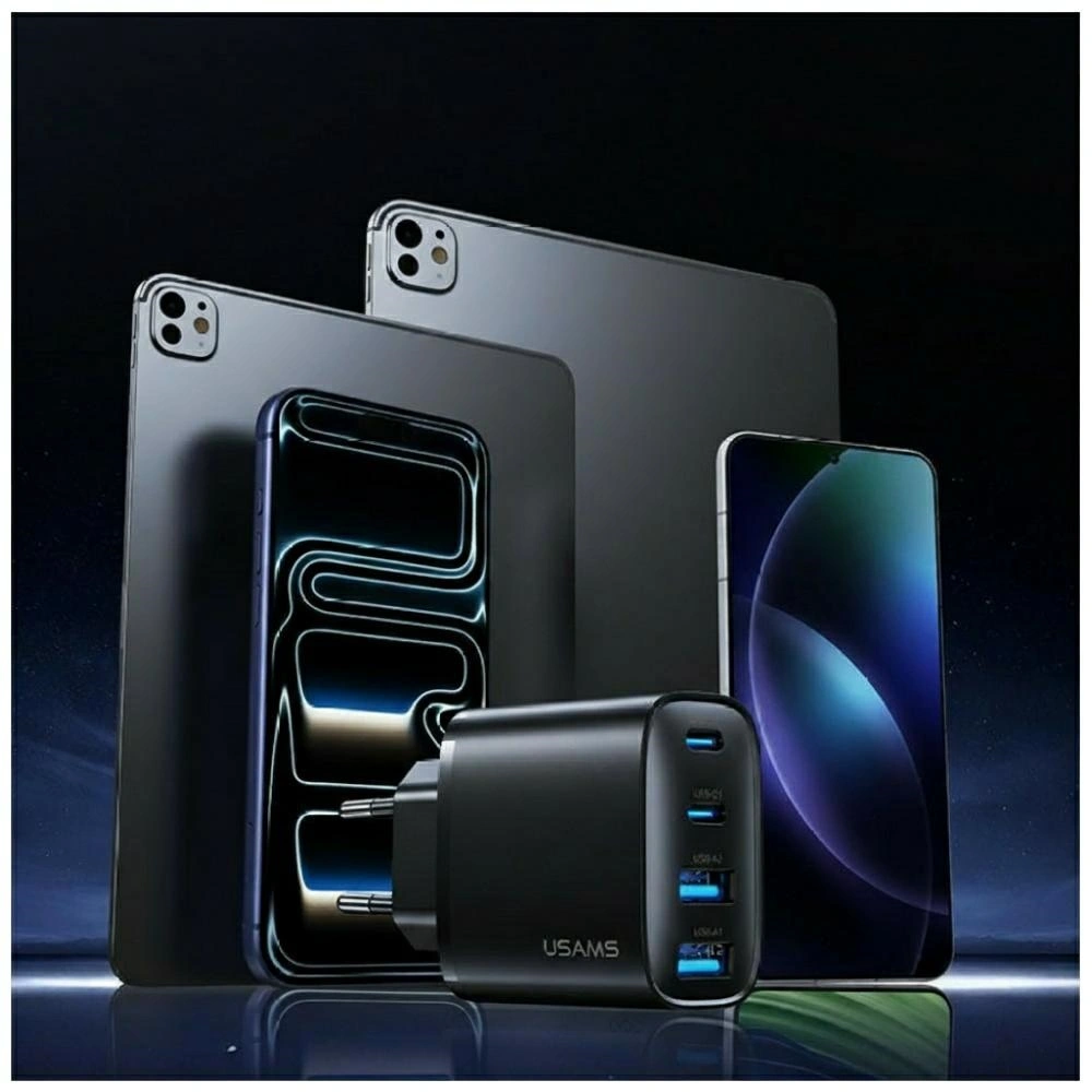 Síťová nabíječka USAMS T70 40W  2xUSB-A / 2xUSB-C black