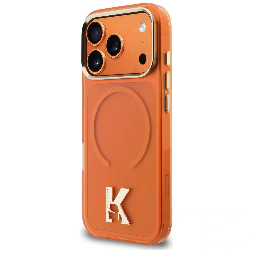 Kryt Karl Lagerfeld IML K Head Logo MagSafe Apple iPhone 17 Pro orange