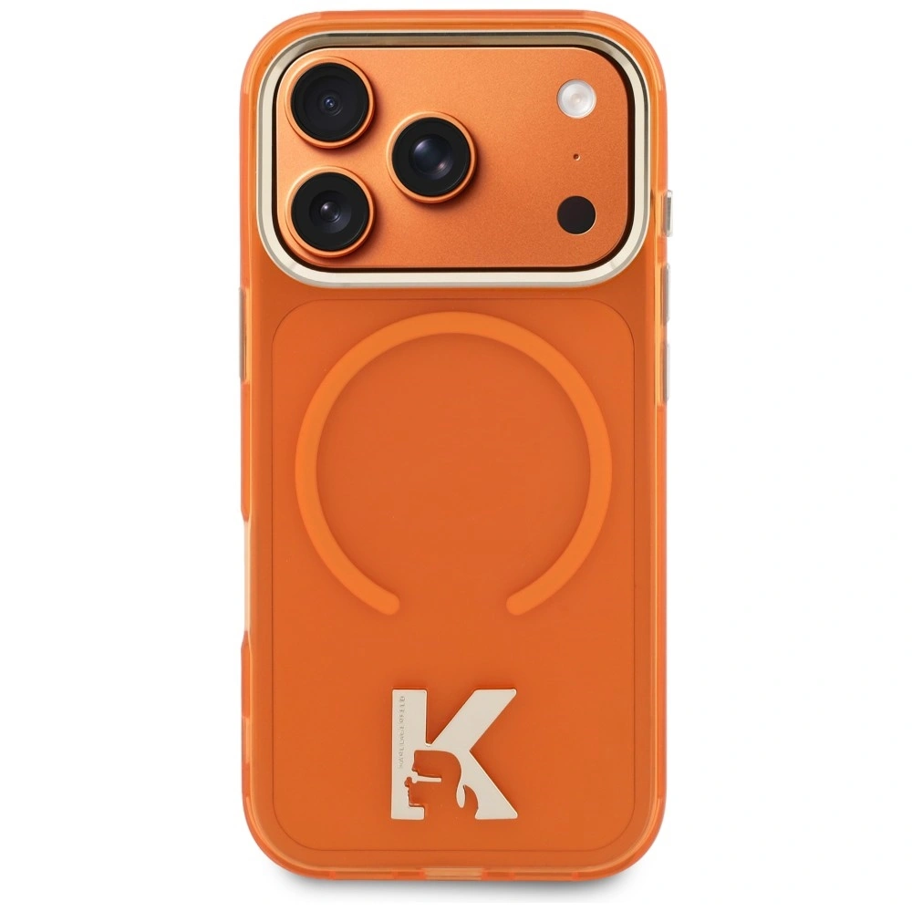 Kryt Karl Lagerfeld IML K Head Logo MagSafe Apple iPhone 17 Pro orange