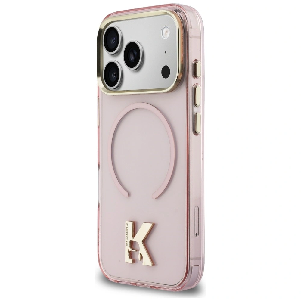 Kryt Karl Lagerfeld IML K Head Logo MagSafe Apple iPhone 17 Pro pink