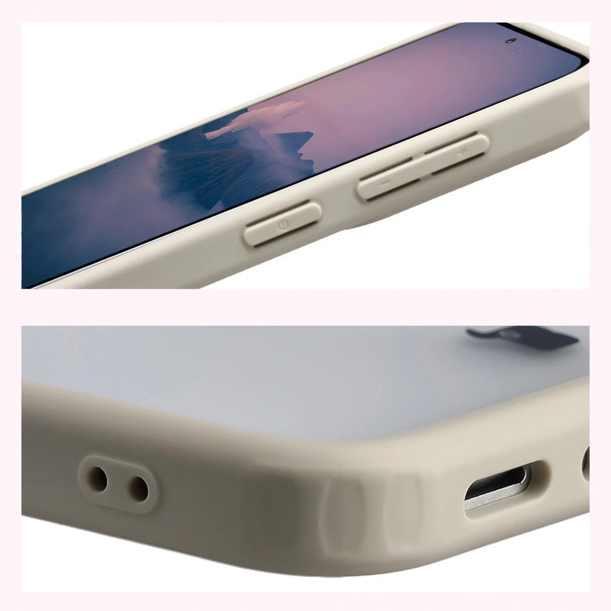 Kryt Bizon Case Angelo Samsung Galaxy A37 5G / A36 5G semi-transparent with a beige frame