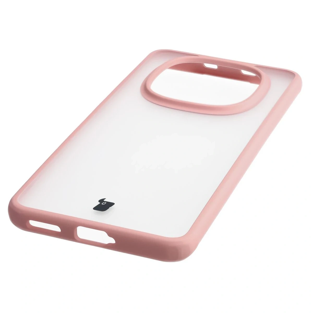 Kryt Bizon Case Angelo Xiaomi Redmi Note 15 / POCO M8 5G semi-transparent with a light pink frame