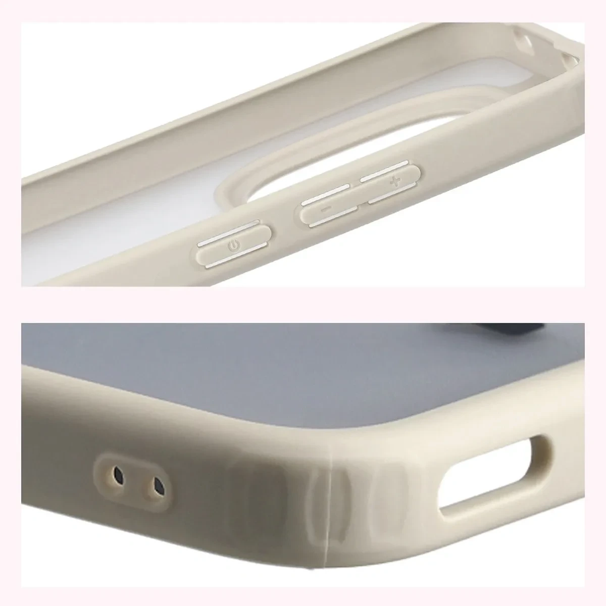 Kryt Bizon Case Angelo Xiaomi Redmi Note 15 Pro 5G semi-transparent with a beige frame