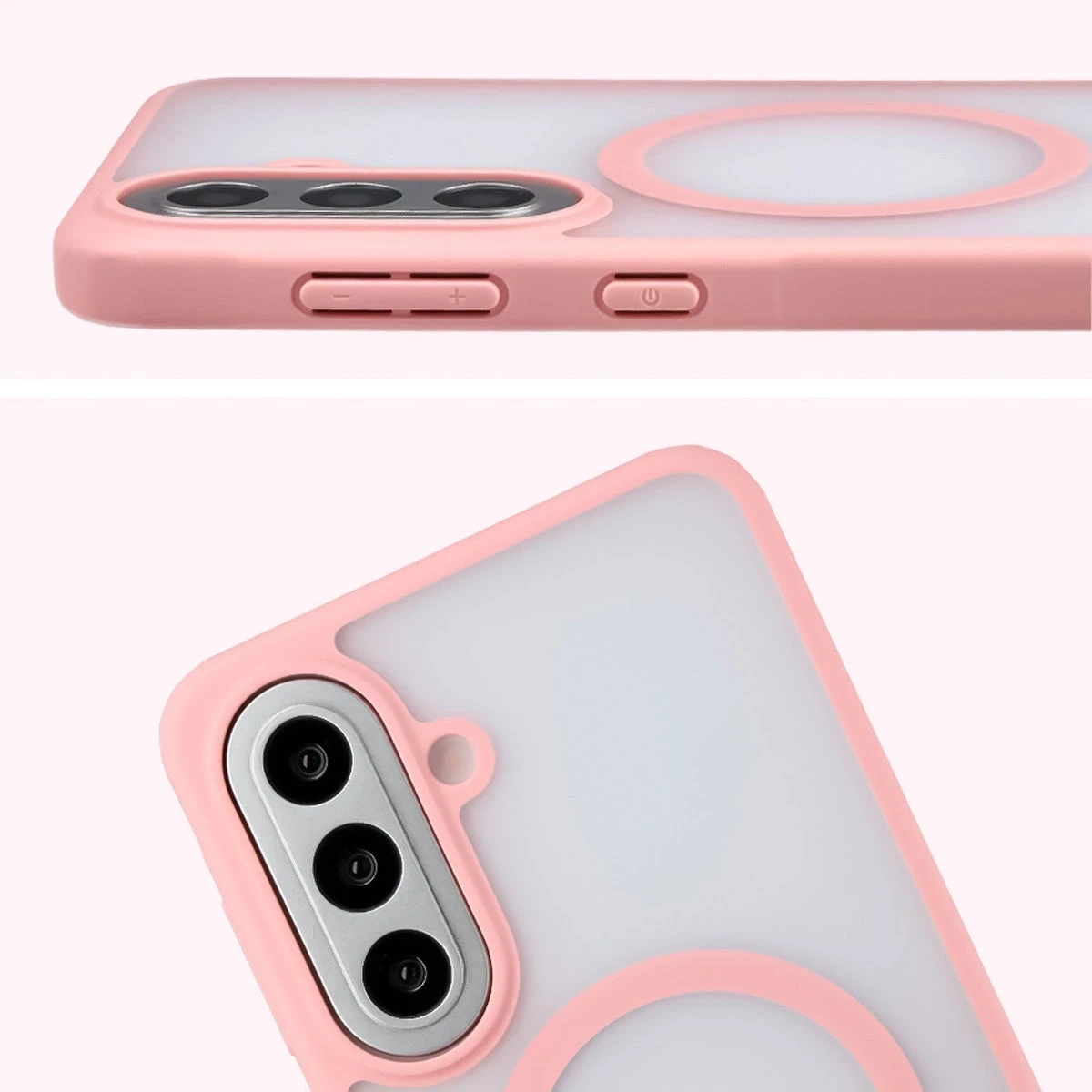 Kryt Bizon Case MatteO Magnetic Samsung Galaxy A57 5G smoky light pink