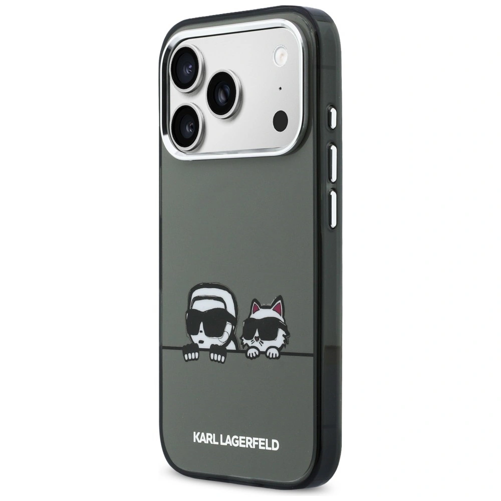 Kryt Karl Lagerfeld IML Karl & Choupette Peekaboo Logo MagSafe Apple iPhone 17 Pro Max black