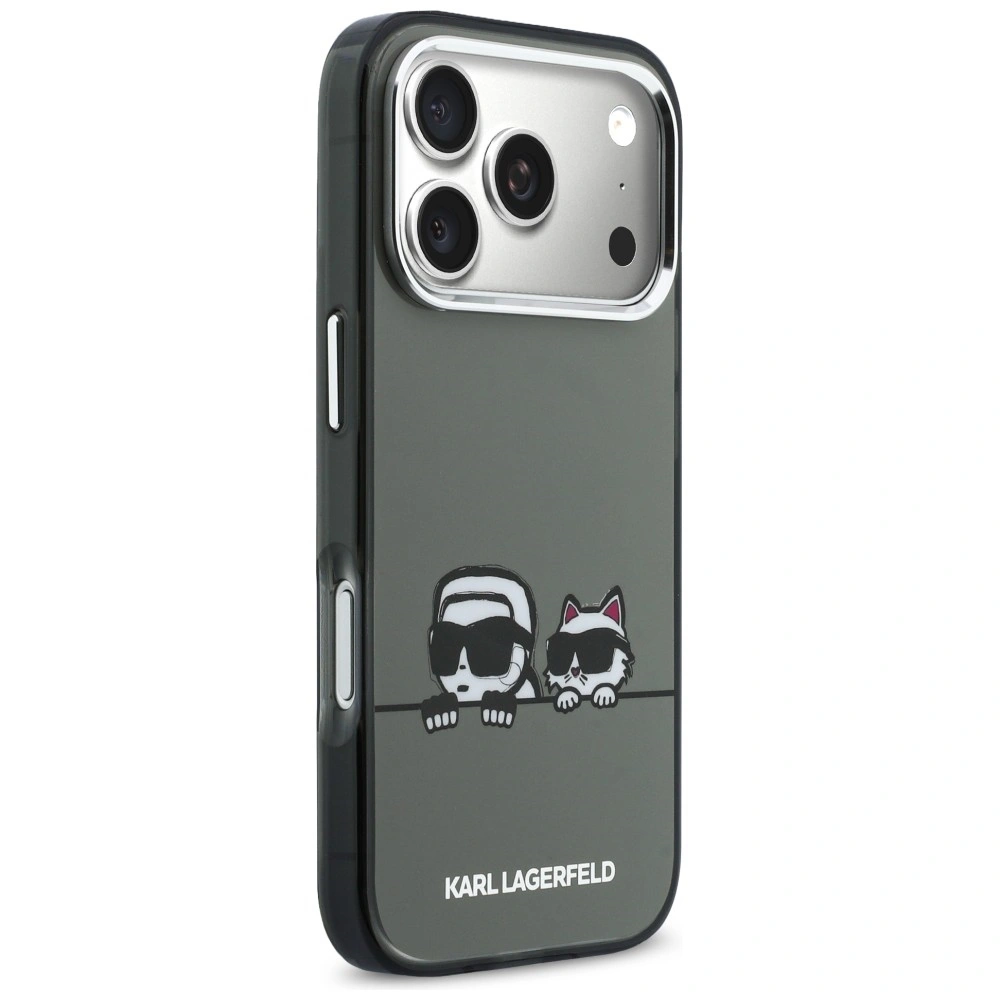 Kryt Karl Lagerfeld IML Karl & Choupette Peekaboo Logo MagSafe Apple iPhone 17 Pro Max black