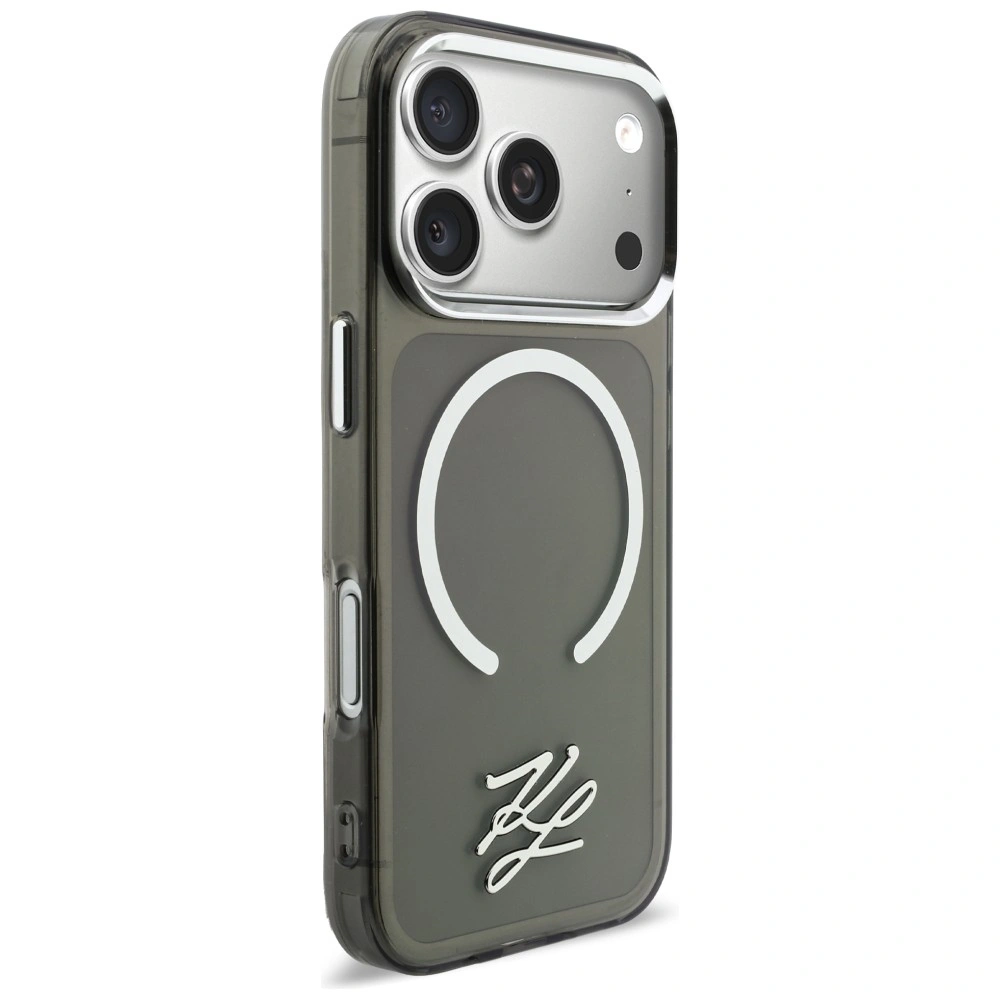 Kryt Karl Lagerfeld IML KL Script Logo MagSafe Apple iPhone 17 Pro Max black