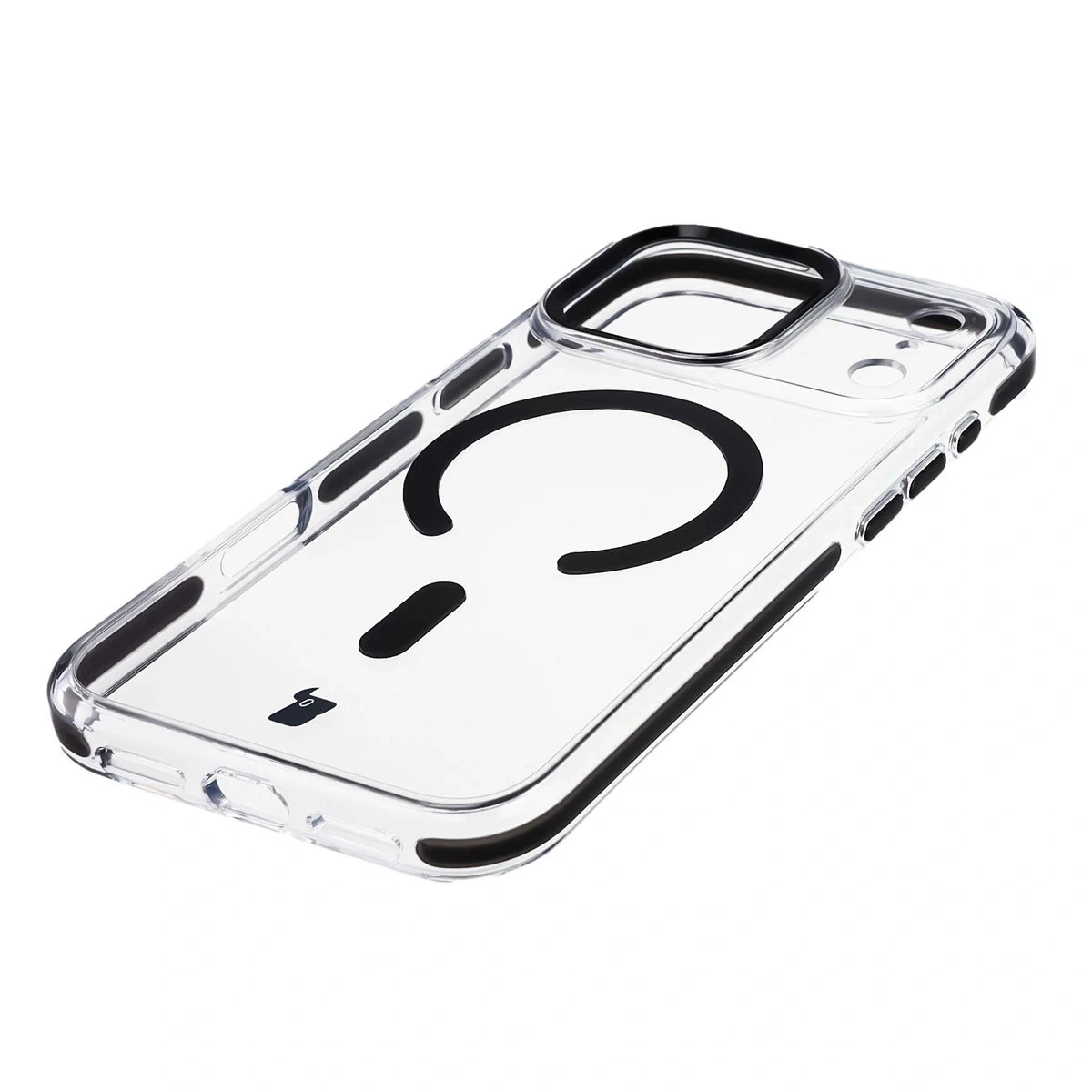 Kryt Bizon Case Marco Magnetic Apple iPhone 17 Pro Max clear with a black frame