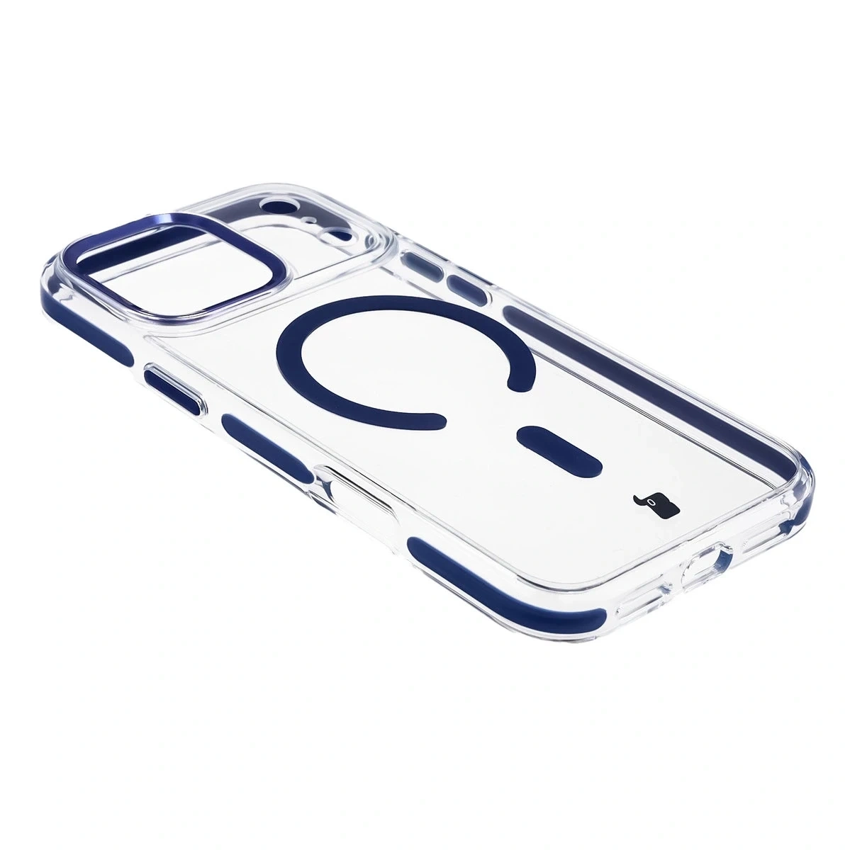 Kryt Bizon Case Marco Magnetic Apple iPhone 17 Pro Max clear with a blue frame