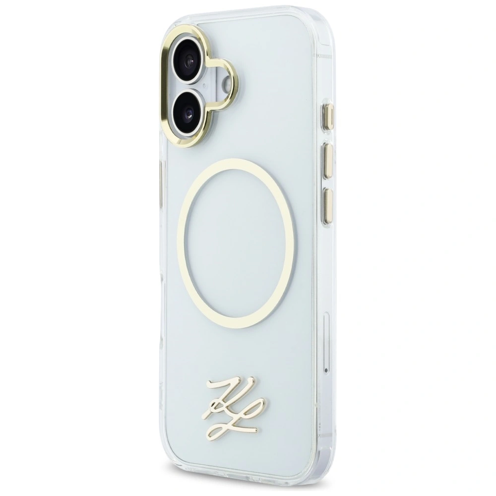 Kryt Karl Lagerfeld IML KL Script Logo MagSafe Apple iPhone 17 clear