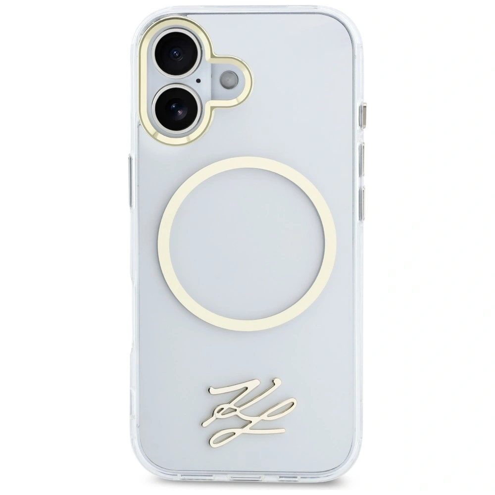 Kryt Karl Lagerfeld IML KL Script Logo MagSafe Apple iPhone 17 clear