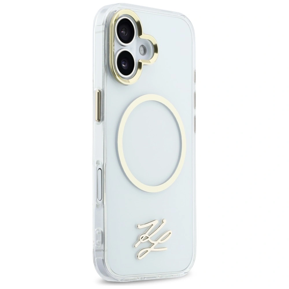 Kryt Karl Lagerfeld IML KL Script Logo MagSafe Apple iPhone 17 clear