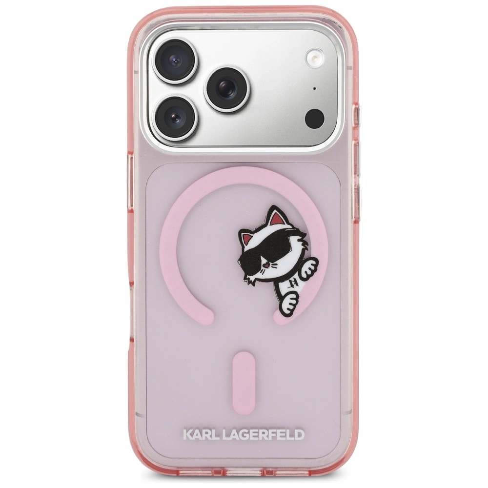 Kryt Karl Lagerfeld IML Peekaboo MagSafe Apple iPhone 17 Pro Max pink