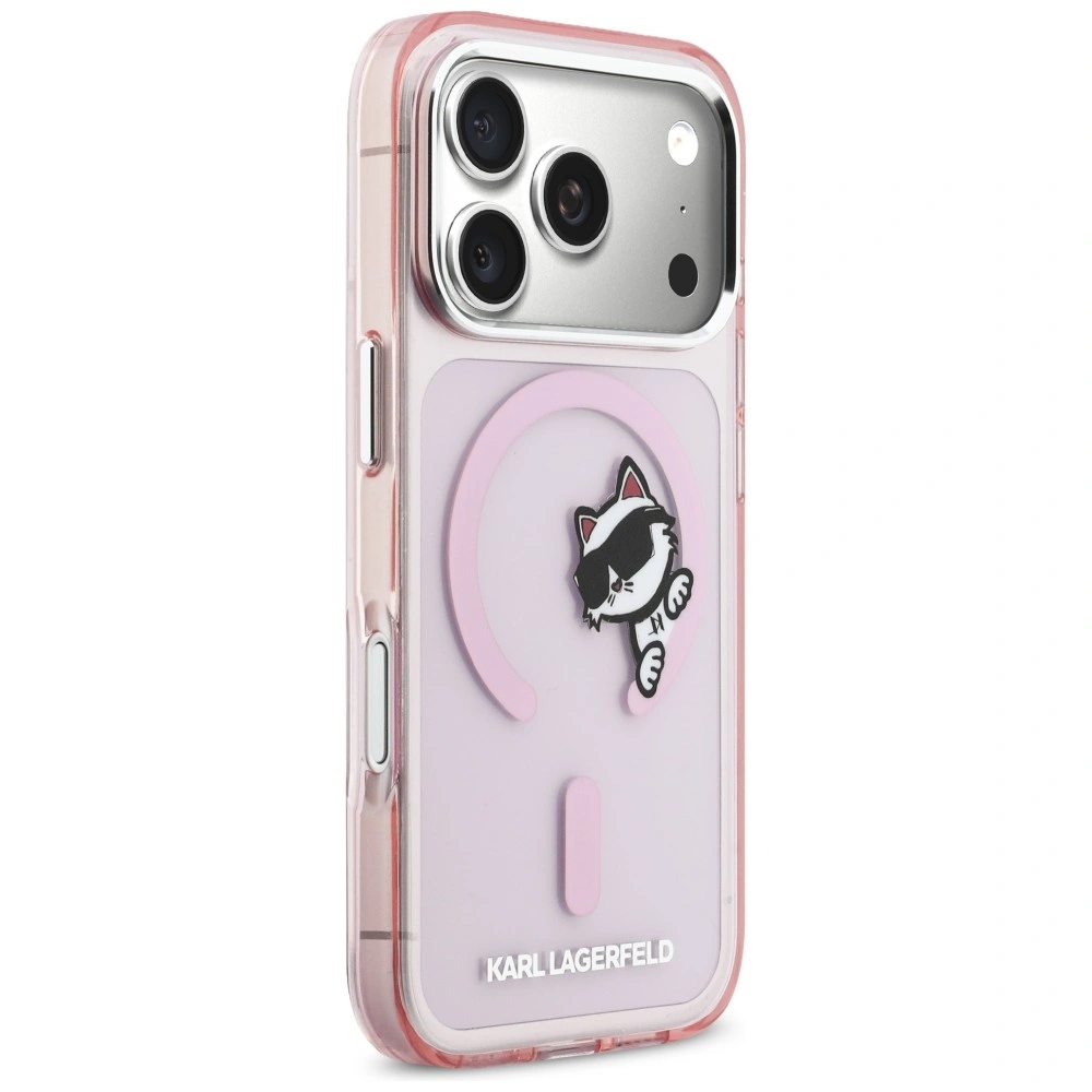 Kryt Karl Lagerfeld IML Peekaboo MagSafe Apple iPhone 17 Pro Max pink