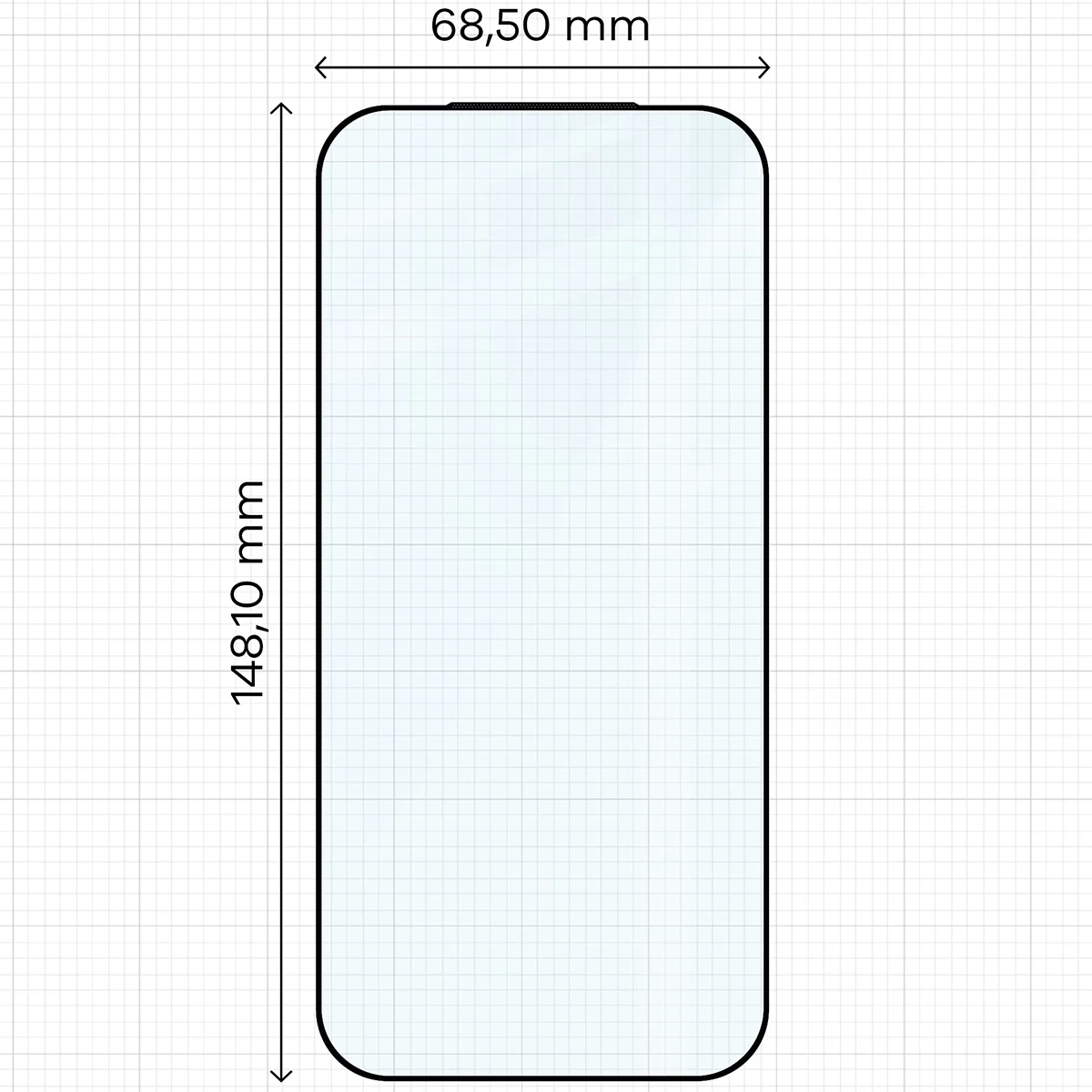 Ochranné sklo Bizon Glass Edge 2 Xiaomi 17 black frame