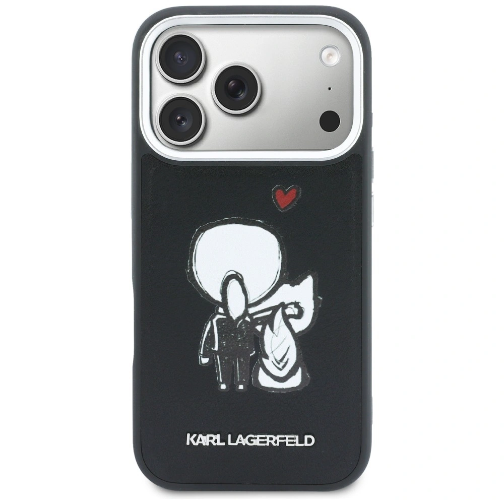 Kryt Karl Lagerfeld Karl & Choupette Back Logo MagSafe Apple iPhone 17 Pro black
