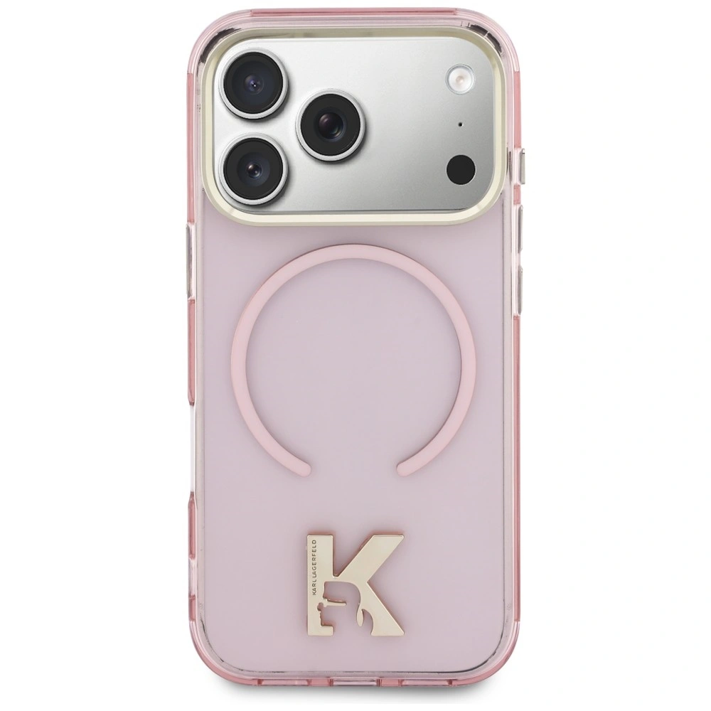 Kryt Karl Lagerfeld IML K Head Logo MagSafe Apple iPhone 17 Pro Max pink