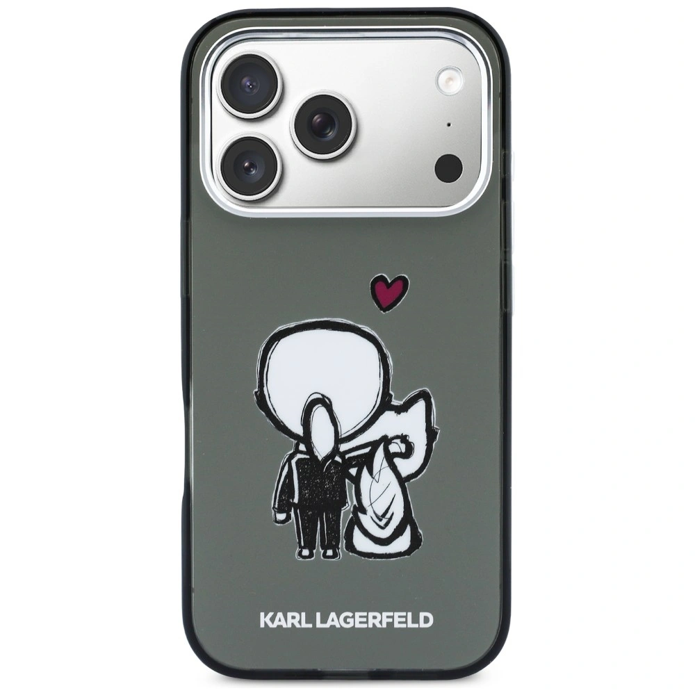 Kryt Karl Lagerfeld Karl & Choupette Back MagSafe Apple iPhone 17 Pro Max black
