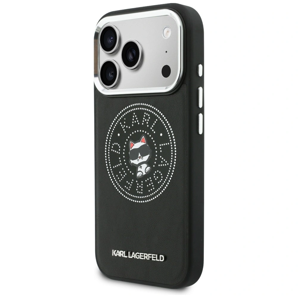 Kryt Karl Lagerfeld Point & Choupette Sketch MagSafe Apple iPhone 17 Pro black