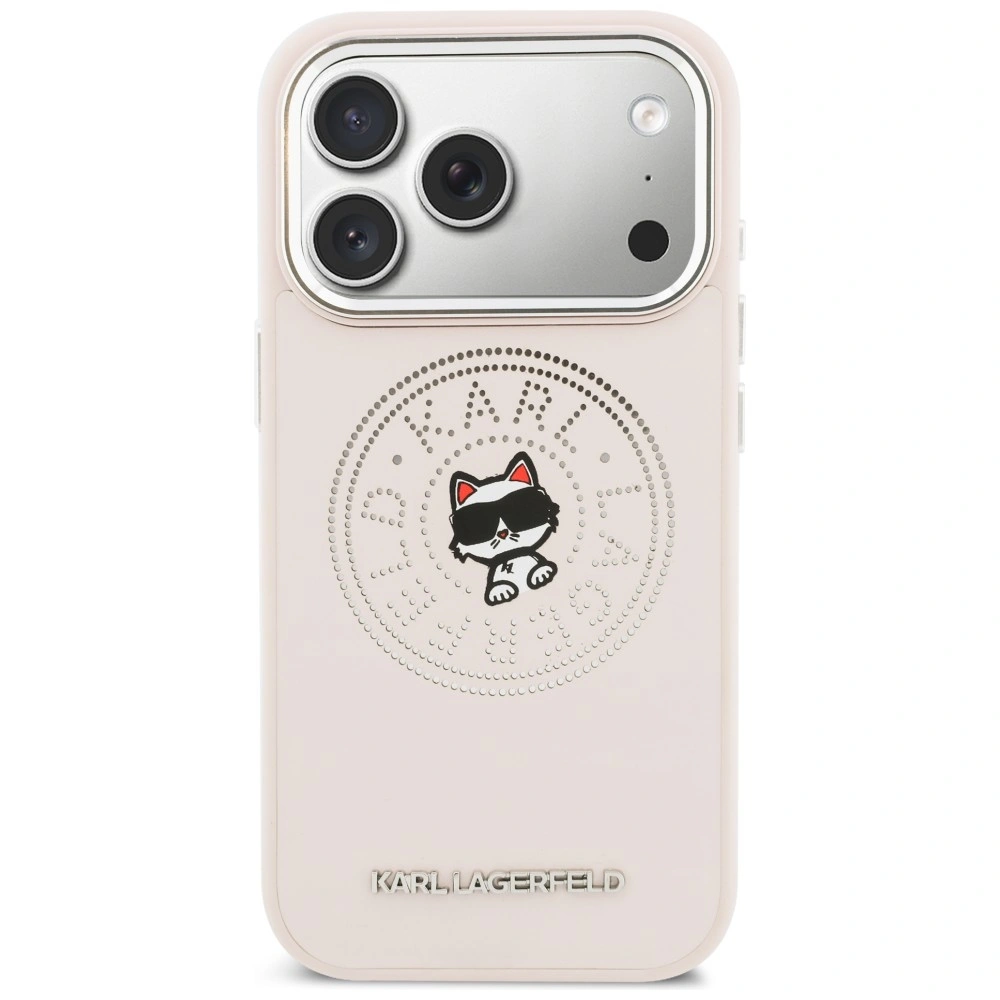 Kryt Karl Lagerfeld Point & Choupette Sketch MagSafe Apple iPhone 17 Pro pink