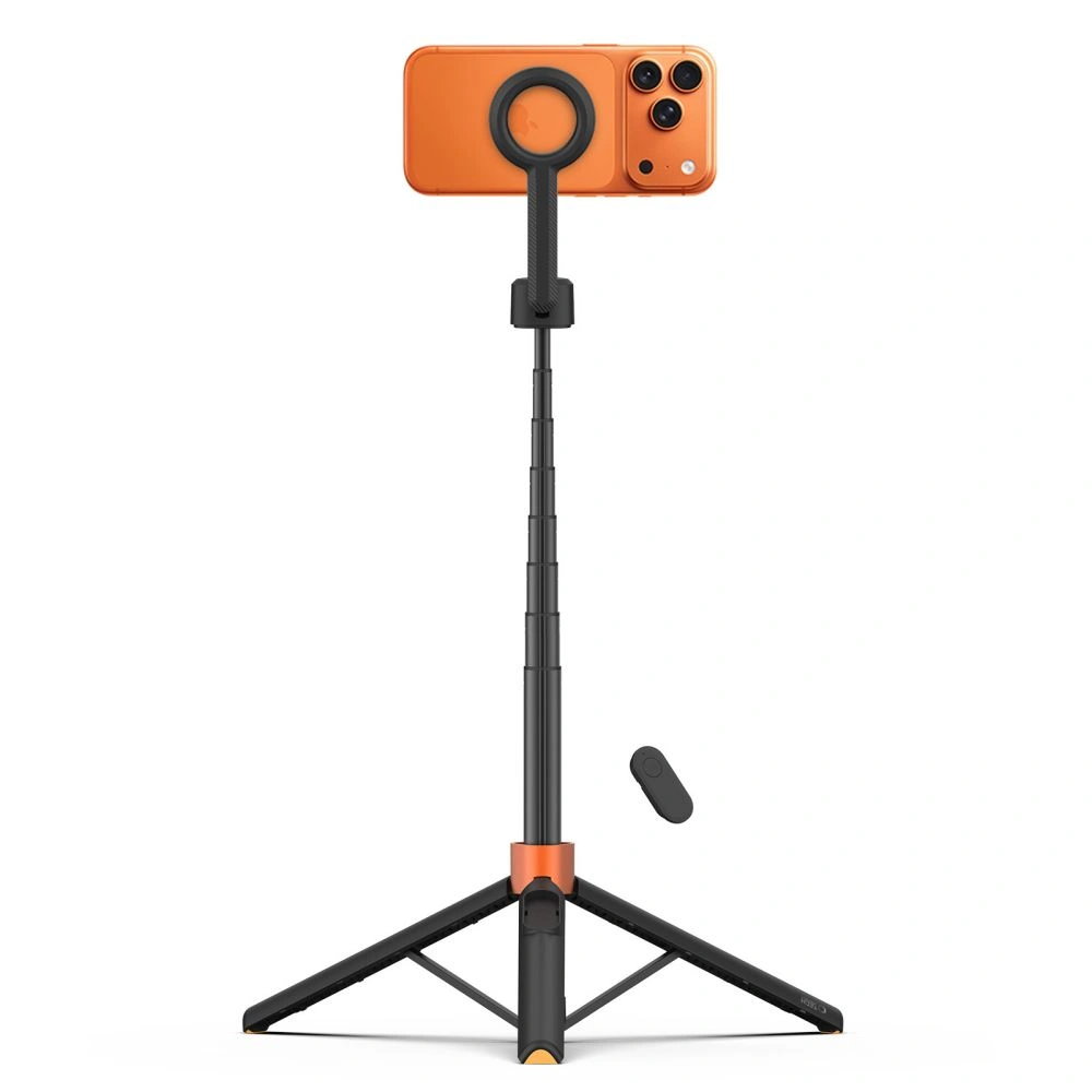 Kryt Tech-Protect L10D MagSafe Bluetooth Selfie Stick Tripod Black/orange