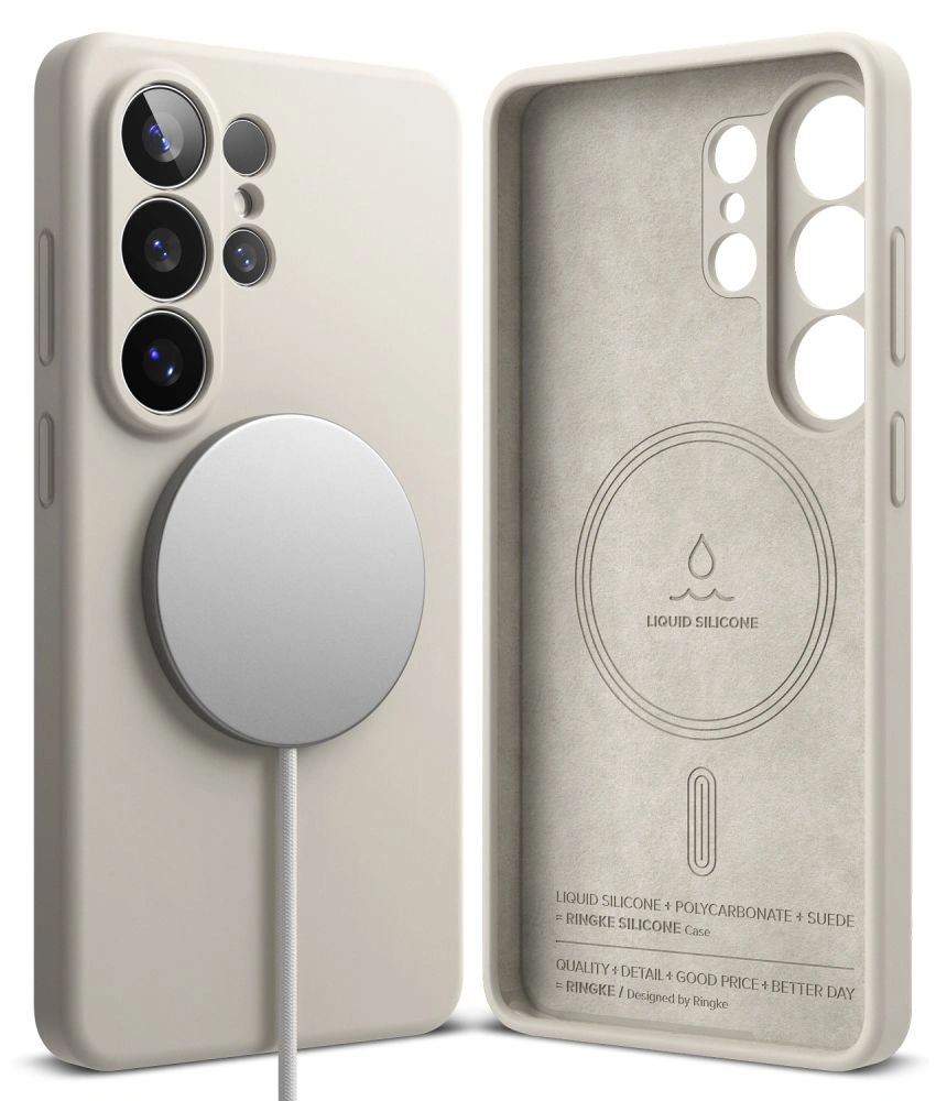 Kryt Ringke Silicone Magnetic MagSafe Samsung Galaxy S26 Ultra Stone