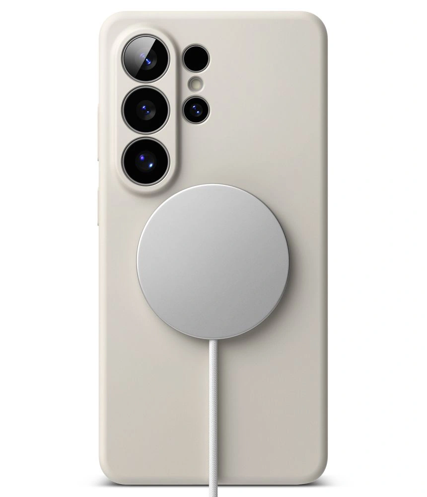 Kryt Ringke Silicone Magnetic MagSafe Samsung Galaxy S26 Ultra Stone