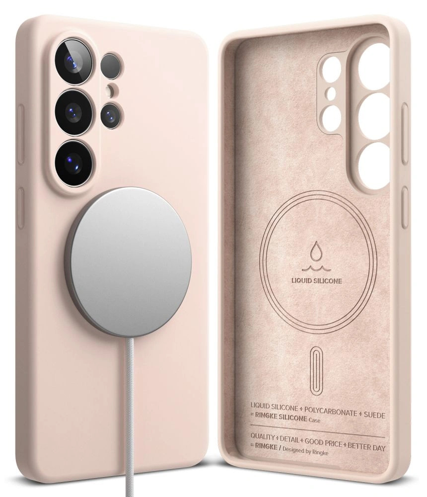 Kryt Ringke Silicone Magnetic MagSafe Samsung Galaxy S26 Ultra Pink Sand