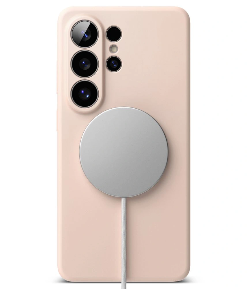 Kryt Ringke Silicone Magnetic MagSafe Samsung Galaxy S26 Ultra Pink Sand