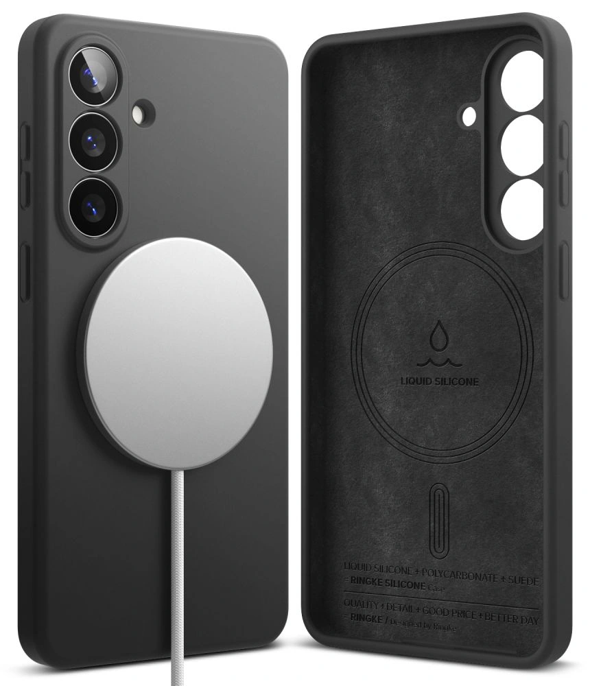 Kryt Ringke Silicone Magnetic MagSafe Samsung Galaxy S26 Black