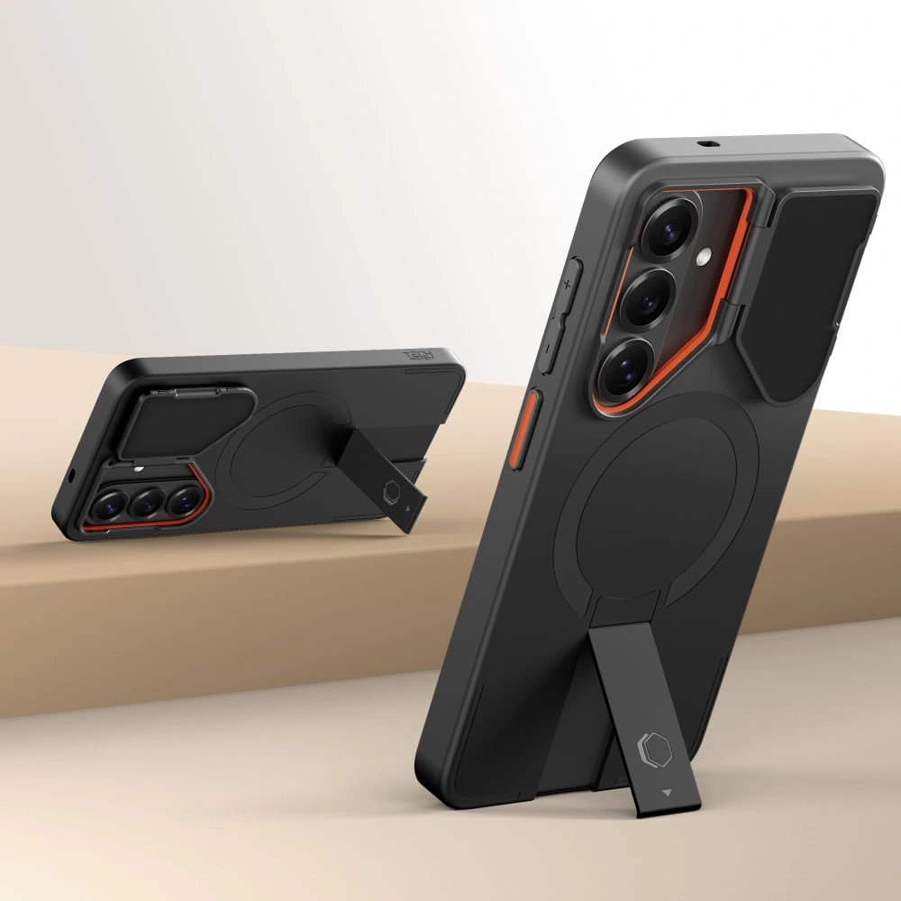 Kryt Tech-Protect Kevlar Aura MagSafe Samsung Galaxy S26 Black/orange