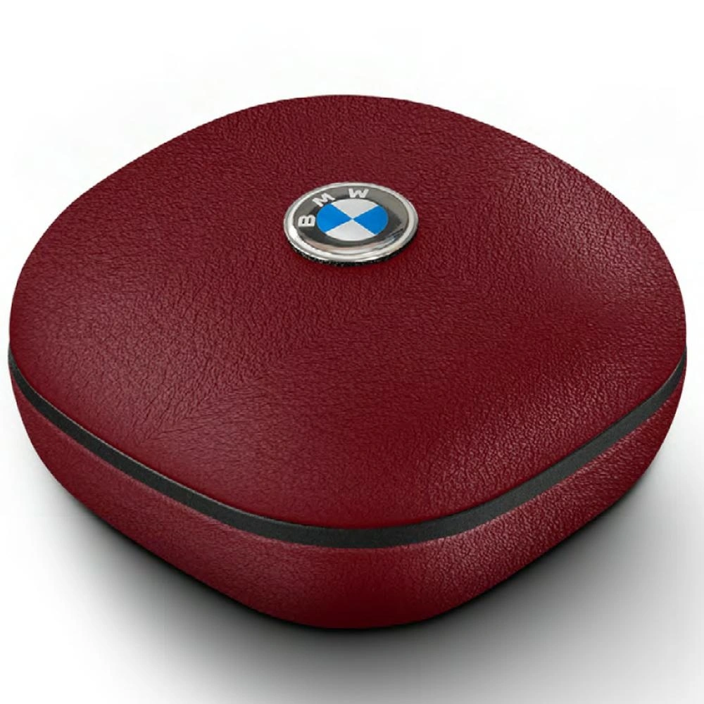 Sluchátka BMW Wireless in-ear Bluetooth TWS Leather Metal Logo ENC red