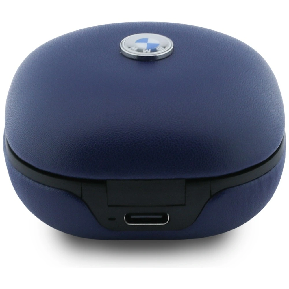 Sluchátka BMW Wireless in-ear Bluetooth TWS  Leather Metal Logo ENC navy blue